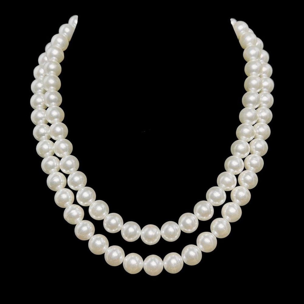 Double Strand Faux Pearl Necklace (4600)